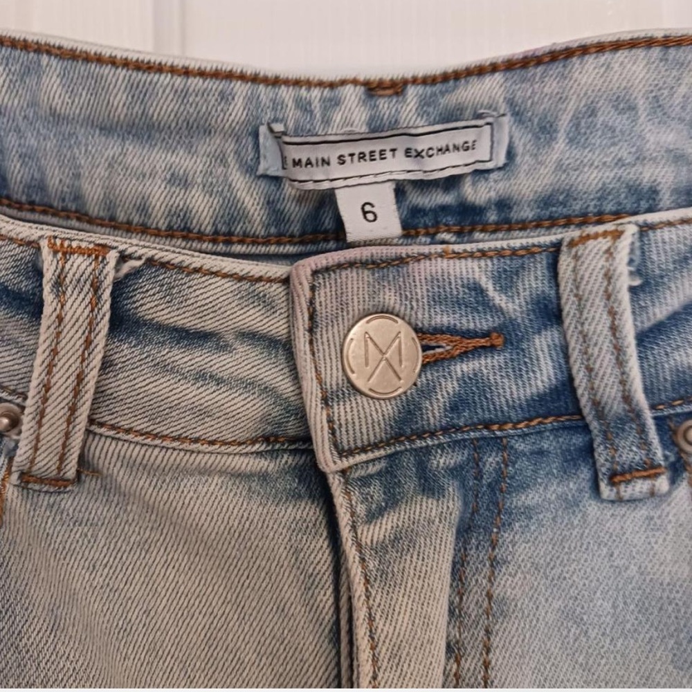 Modest Leah Main Street Except Blue Midi Denim Pencil Skirt Women’s size 6 - Picture 5 of 5